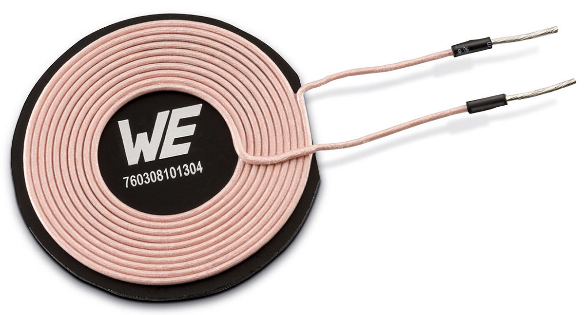 Wurth Elektronik WE-WPCC Wireless Charging Coil Transmitter 6 A, 6.3 μH, 47.5 mm dia.