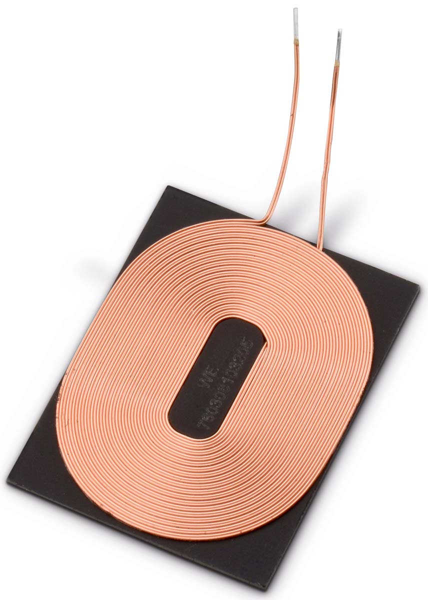 Wurth Elektronik WE-WPCC Wireless Charging Coil Receiver 2.5 A, 11 μH, 0.56 mm dia.