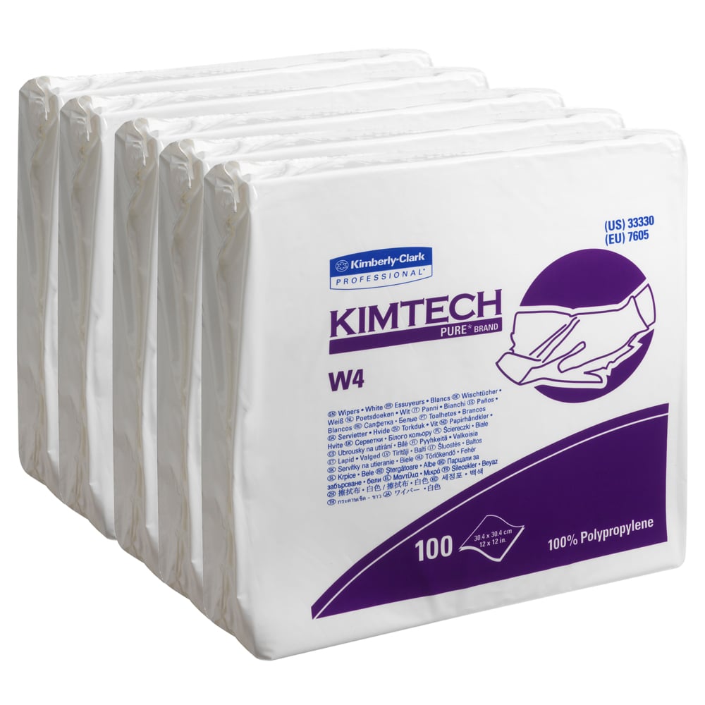 7605 KIMTECH Kimtech® Pure () Dry Cleaning, Carton of, 304 x 304 mm 100 Per Pack