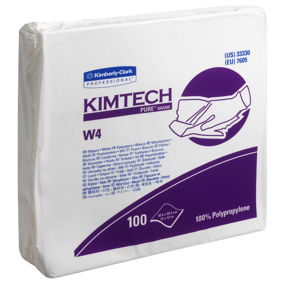 7605 KIMTECH Kimtech® Pure () Dry Cleaning, Carton of, 304 x 304 mm 100 Per Pack