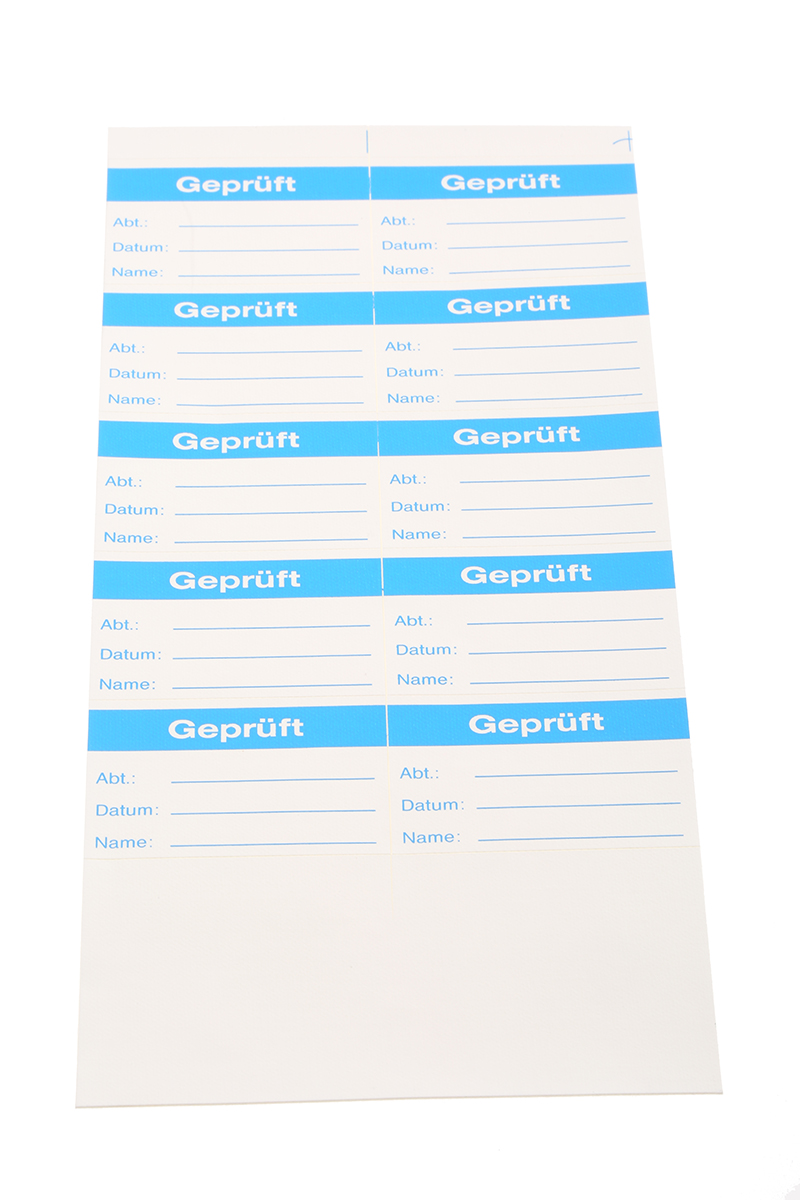 Idento Adhesive Pre-Printed Adhesive Label. Quantity: 10