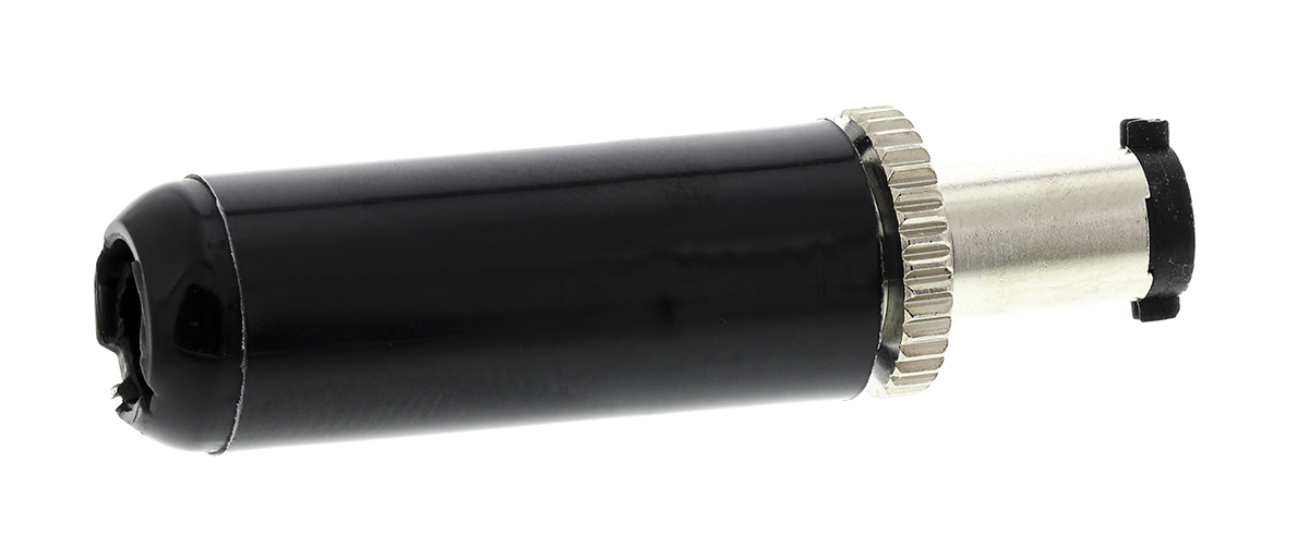 Switchcraft Straight DC Jack 5A, 250V, Cable, length 37 mm, Nickel