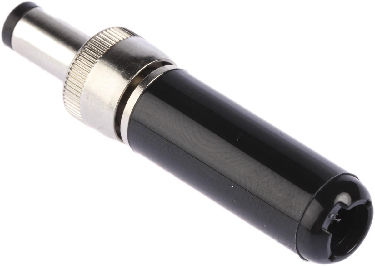 761k Switchcraft, 761 Straight DC Jack 5A, 12V, Cable, length 45.7 mm, Tin