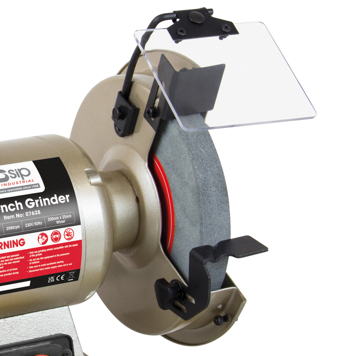 7628 SIP Bench Grinder 203.2 mm, 230V 15.8 mm Wheel Bore
