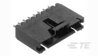 TE Connectivity AMPMODU Series Vertical Board PCB Header, 7 Contact(s), 2.54 mm Pitch, 1 Row, Shrouded