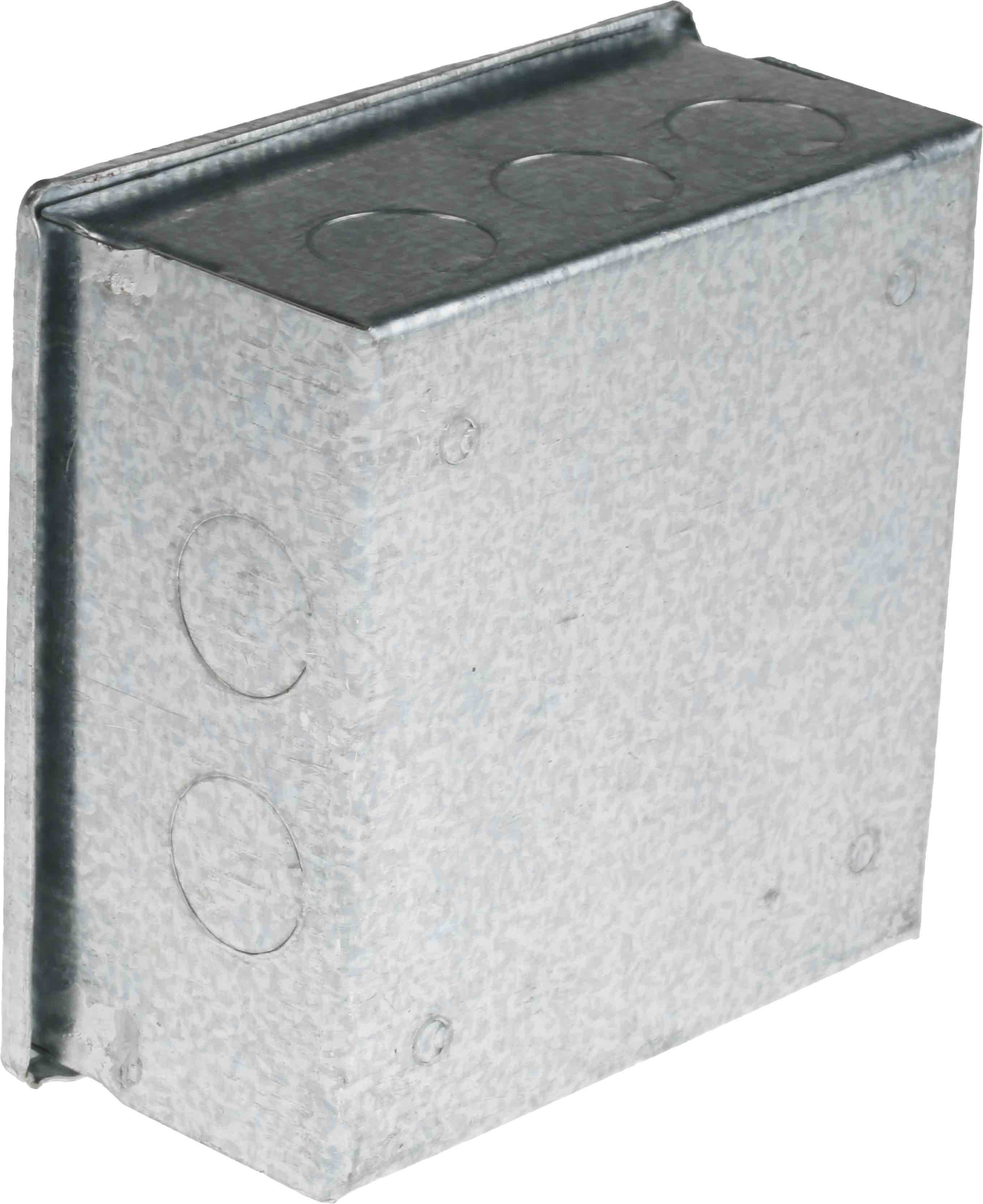 763-9248 RS PRO Steel Galvanised Adaptable Box 100mm x 100 mm x 100 mm with 5 Knockouts