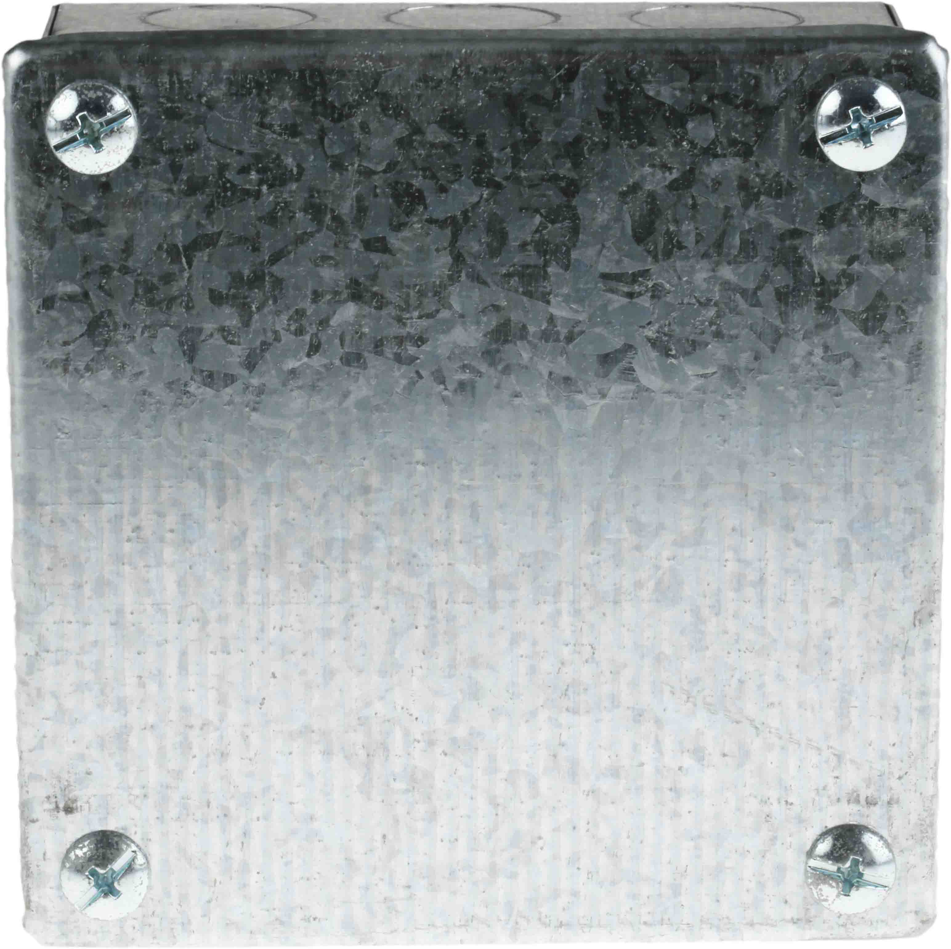 763-9248 RS PRO Steel Galvanised Adaptable Box 100mm x 100 mm x 100 mm with 5 Knockouts