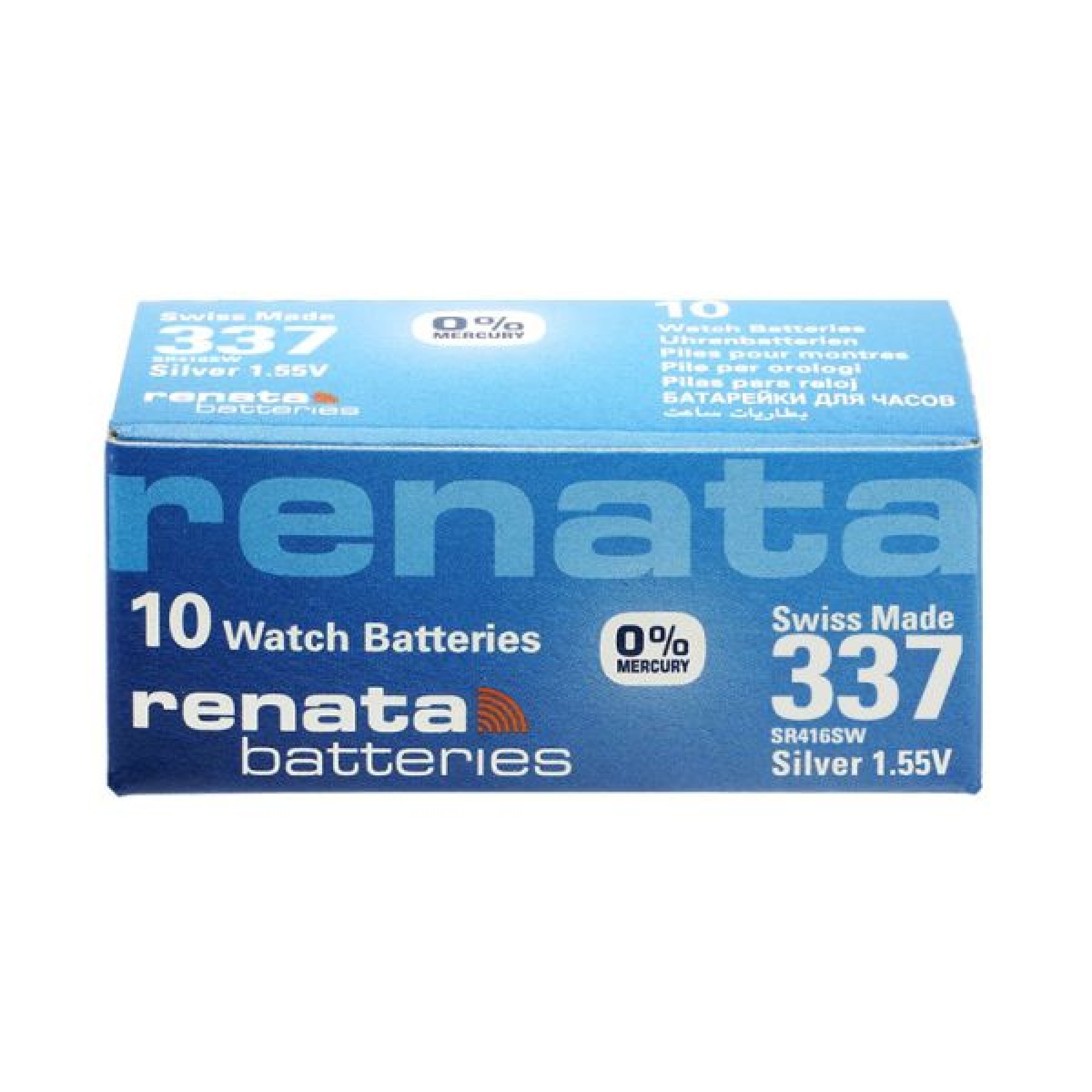 Energizer 337 Button Battery, 1.55 V, 4.8 mm Diameter