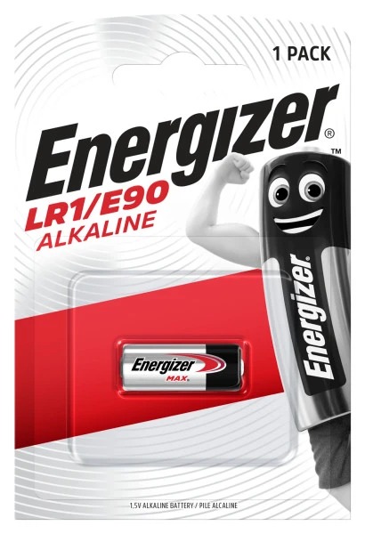 Energizer Zinc Manganese Dioxide 1.5 V LR1 Battery, 4 mm x 30.2 mm