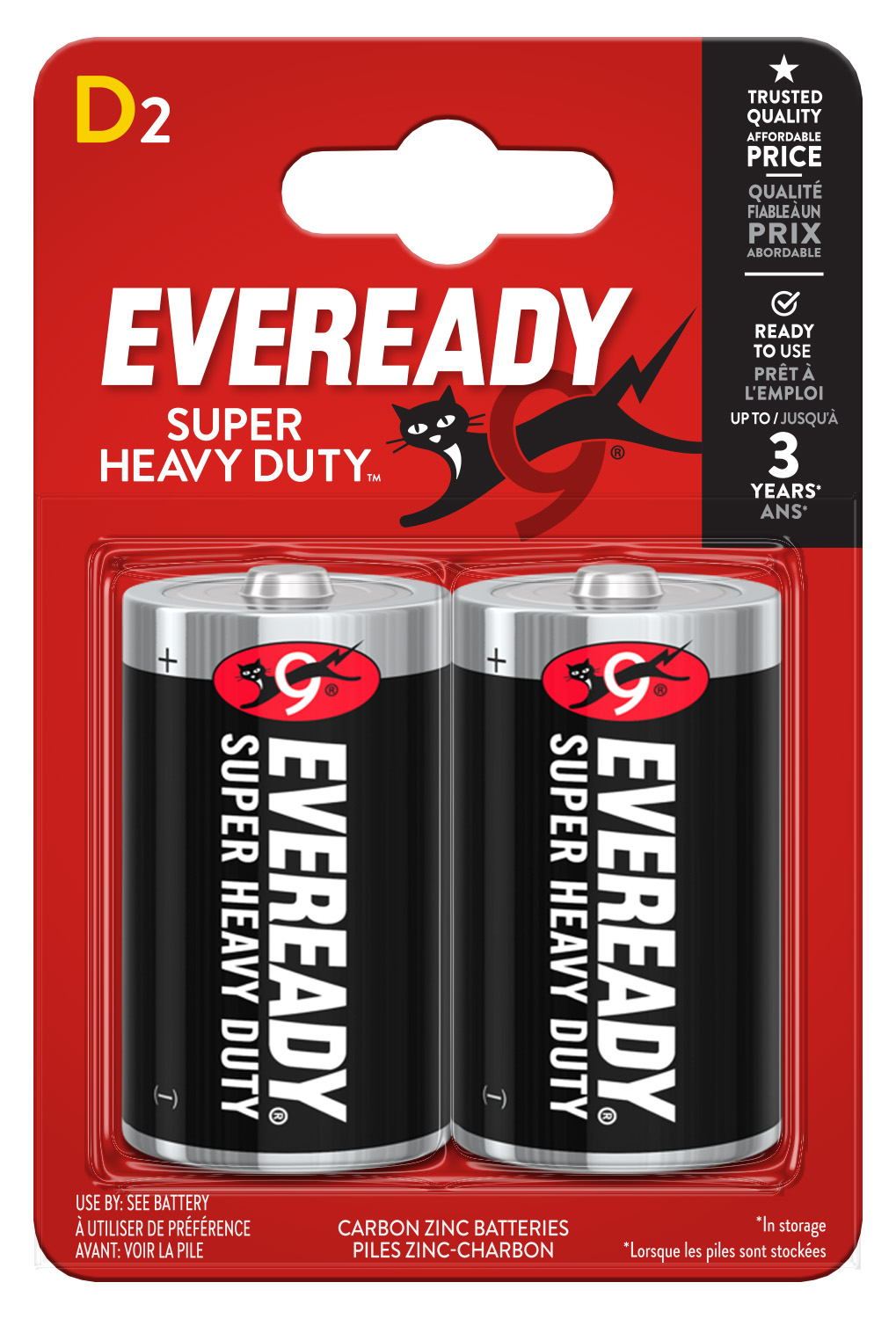 Eveready A91 1.5 V Zinc Chloride D Battery