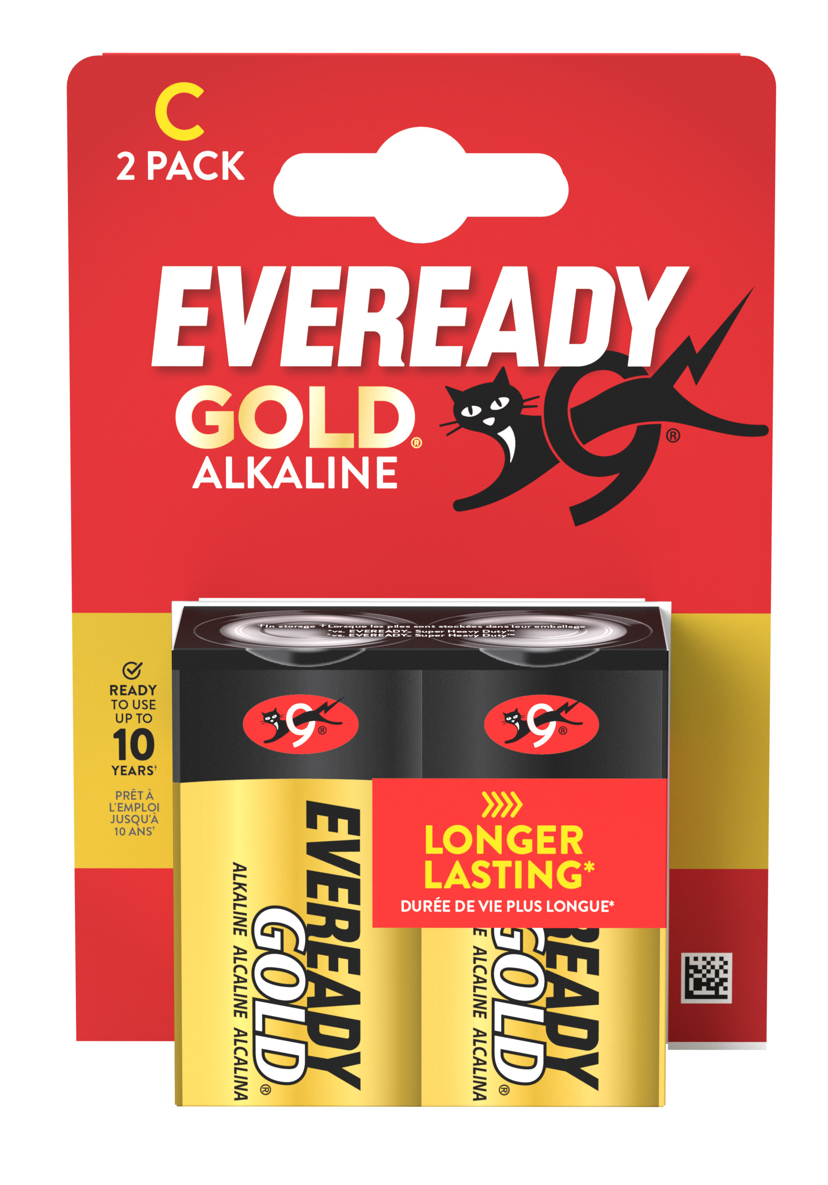 Eveready A93 1.5 V Zinc Manganese Dioxide C Battery, 7000 mAh