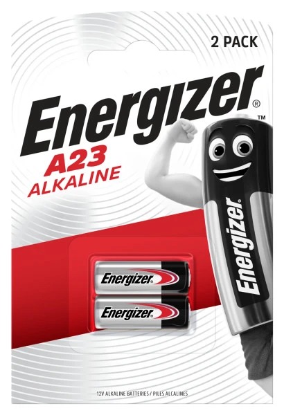 Energizer Manganese Dioxide 12 V, A23 Ansi-1181 A Battery, 50 mAh, 10 mm x 28.2 mm