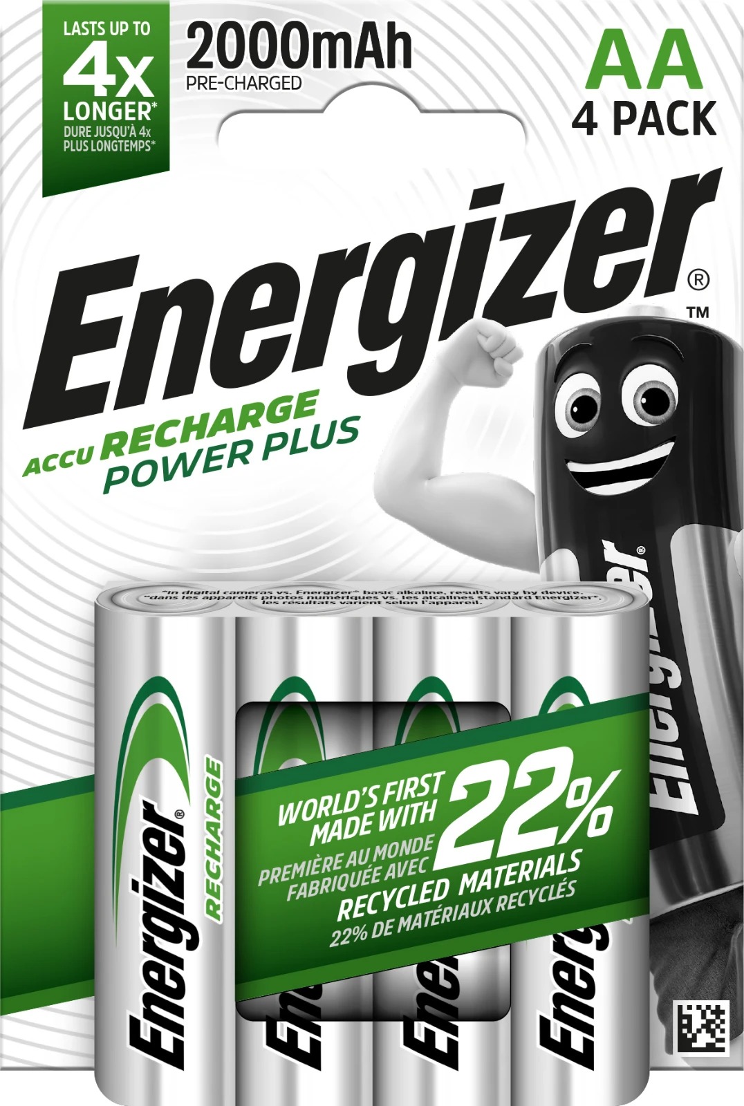 Energizer NH15-2000 AA Nickel Metal Hydride Rechargeable AA Battery, 2 Ah, 1.2 V - Pack of 1