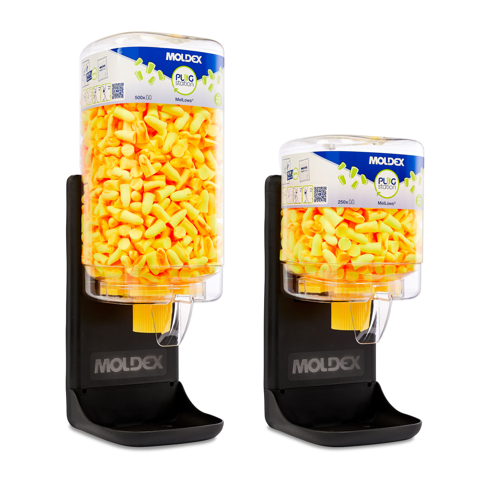765001 Moldex MelLows PlugStation 500 Series Orange, Yellow Reusable Ear Plugs, 21 dB Rated 500