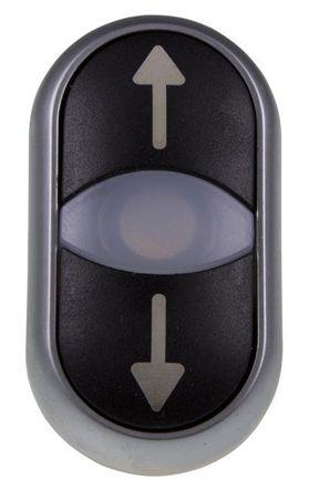 Eaton M22 Series, Black Push Button, Momentary, 23mm Cutout