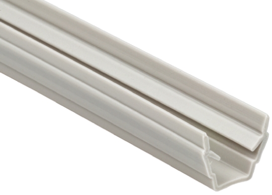 RS PRO Grey Polypropylene Cover Strip, 6 mm Groove Size, 2 m Length
