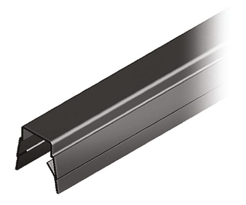RS PRO Black Polypropylene Cover Strip, 8 mm Groove Size, 2 m Length