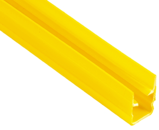 RS PRO Yellow Polypropylene Cover Strip, 8 mm Groove Size, 2 m Length