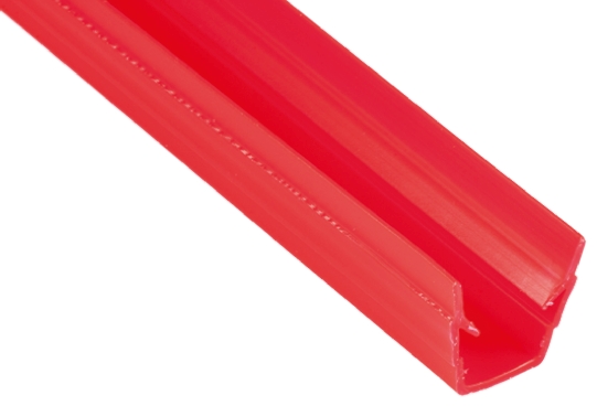 RS PRO Red Polypropylene Cover Strip, 8 mm Groove Size, 2 m Length
