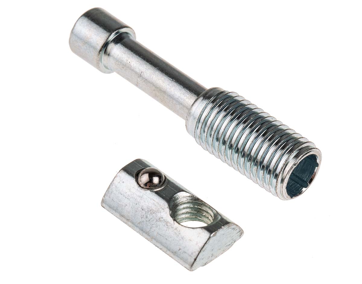RS PRO M8 T-Matic, Connecting Component, Strut Profile 40 mm, Groove Size 8 mm, Round Tube Size 11.8 mm