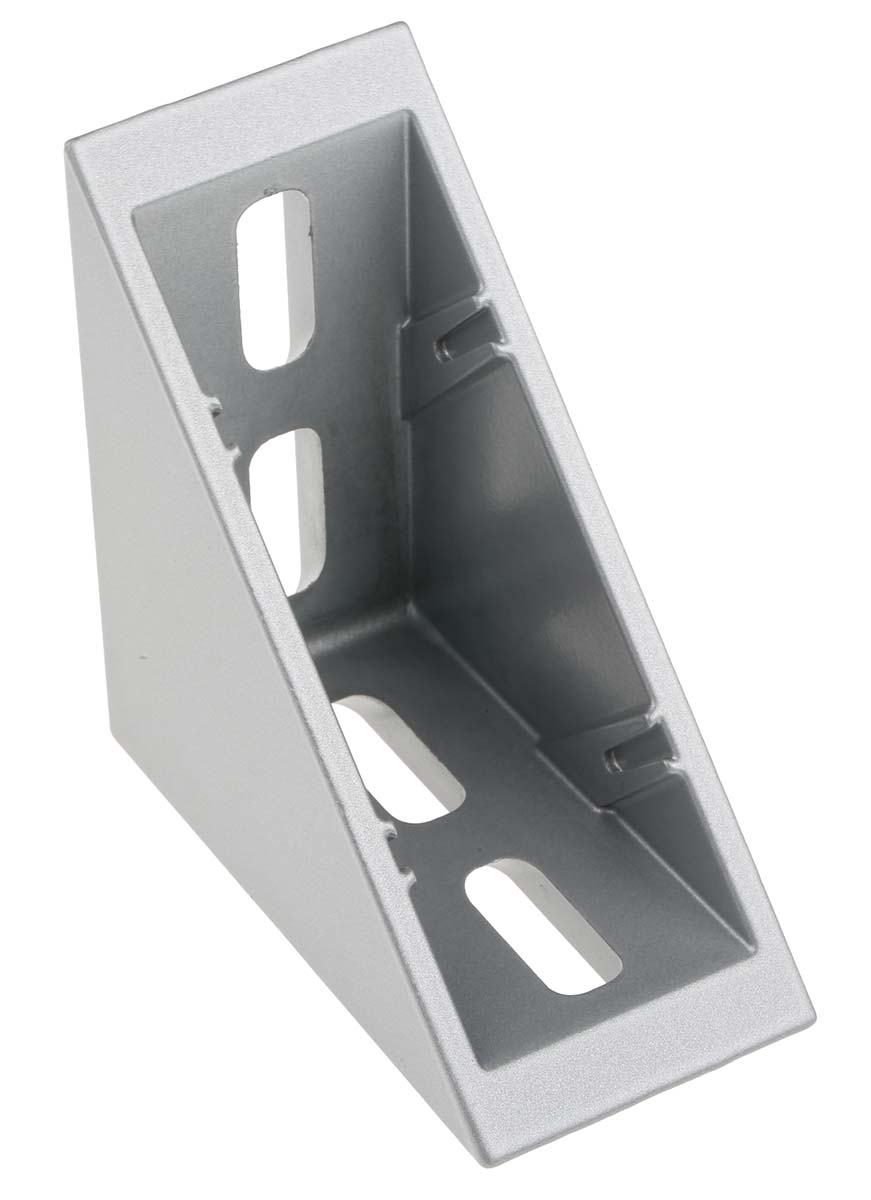 767-5698 RS PRO Angle Bracket, Connecting Component, Strut Profile 8 mm, Groove Size 8 mm, Round Tube Size 40 mm
