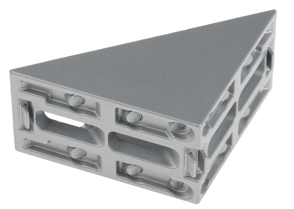 767-5698 RS PRO Angle Bracket, Connecting Component, Strut Profile 8 mm, Groove Size 8 mm, Round Tube Size 40 mm