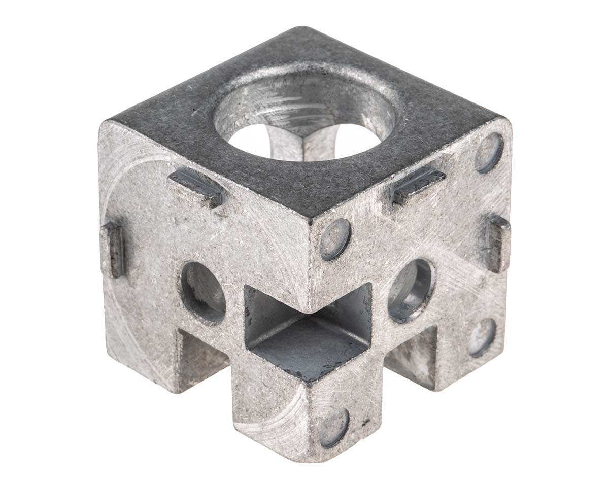 RS PRO Cube Connector, Connecting Component, Strut Profile 40 mm, Groove Size 8 mm