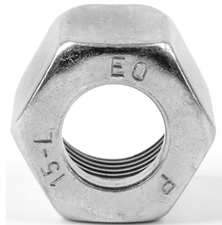 Parker, Self-Colour Brass Hex Nut, ISO 8434, 10mm