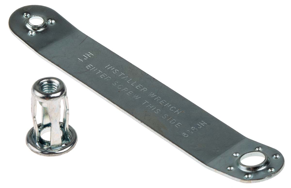 RS PRO Bright Zinc Stainless Steel Threaded Insert, 13.49 mm diameter 10.16 mm 18.19 mm