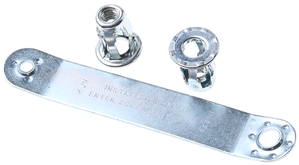 RS PRO Bright Zinc Stainless Steel Threaded Insert, 15.88 mm diameter 11.43 mm 18.57 mm
