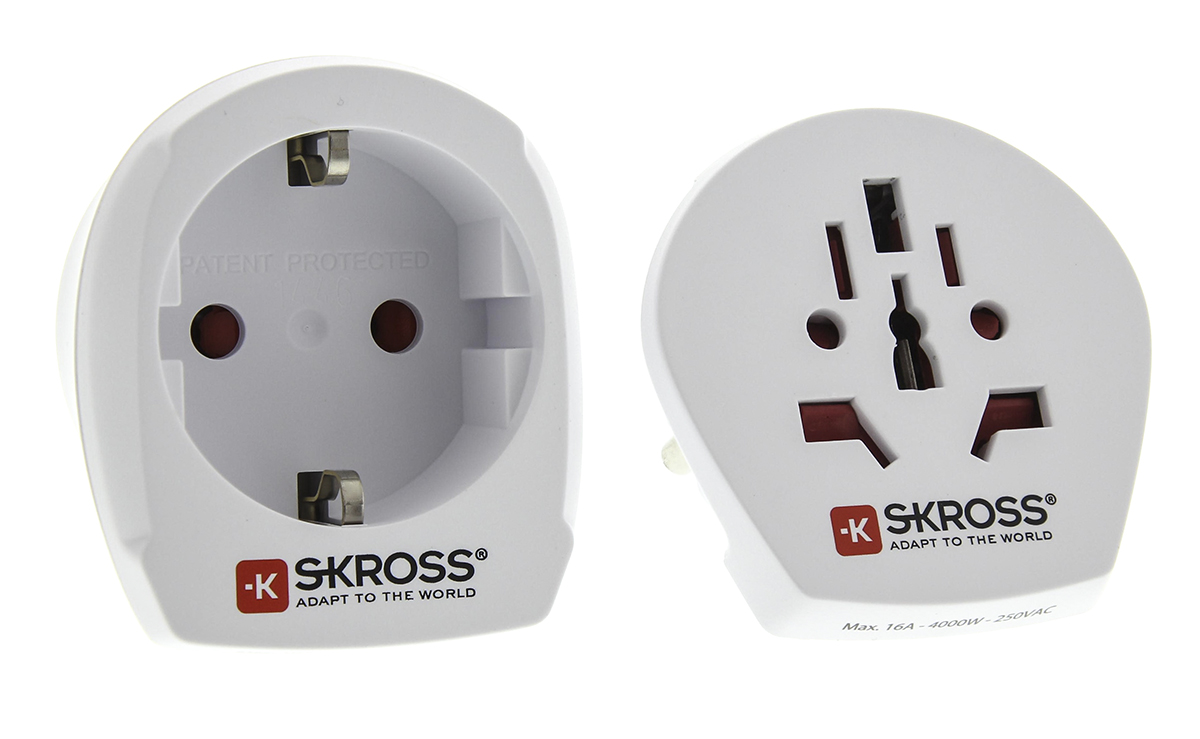 SKROSS Travel Adapter Italy, Australia, UK, USA, Europe, China Europe, Switzerland, 16A