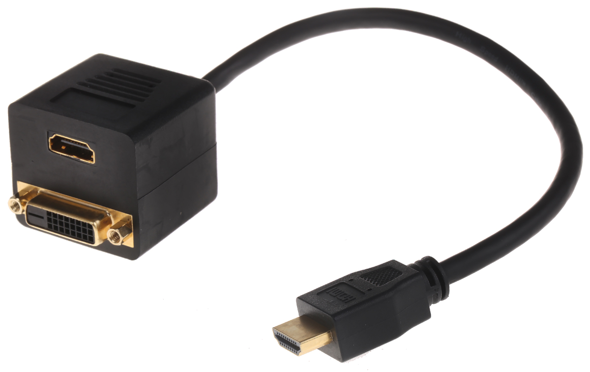 RS PRO HDMI Cable, - Male DVI-D Dual Link, HDMI to Male DVI-D, Black