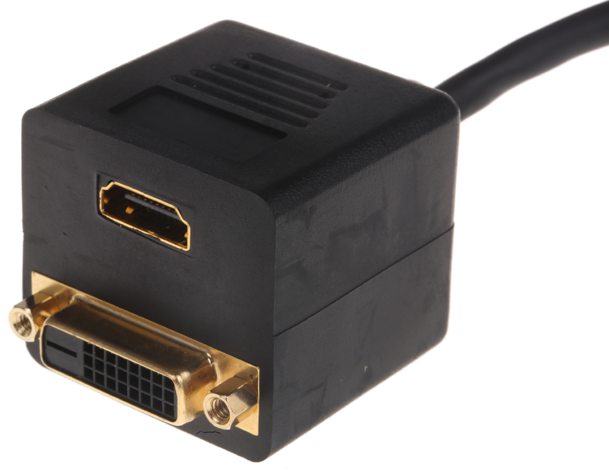 768-4150 RS PRO HDMI Cable, - Male DVI-D Dual Link, HDMI to Male DVI-D, Black