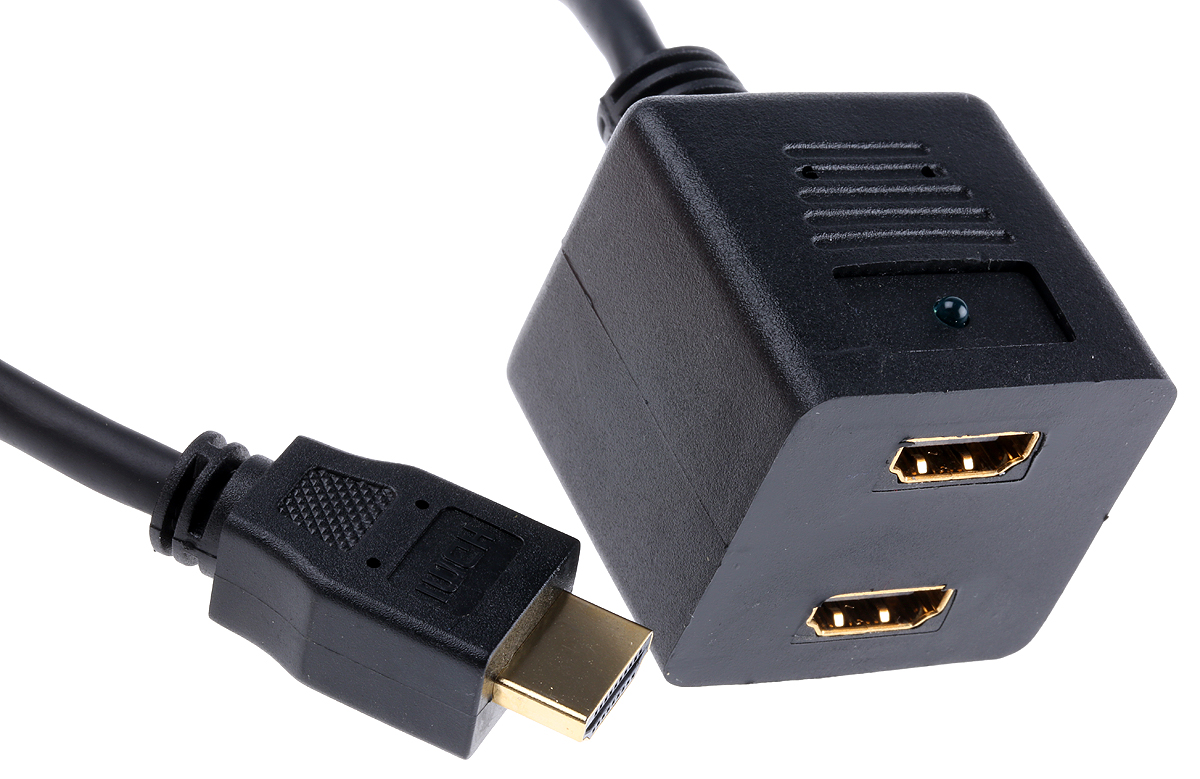 RS PRO, 30 cm HDMI Cable, - Male HDMI to Female HDMI, Black
