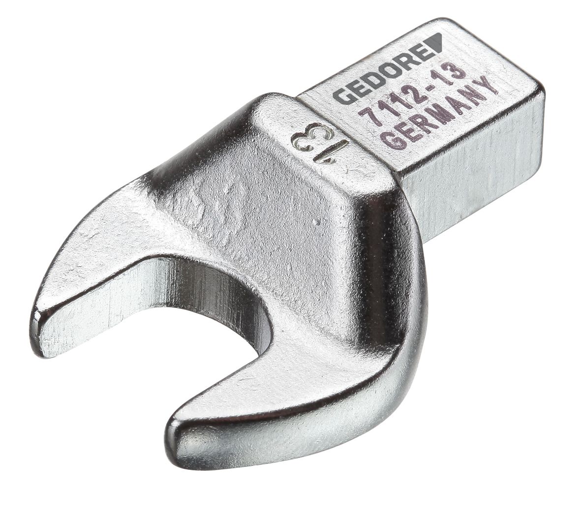 Gedore Open End Spanner Head, 9 x 12 mm Insert, 7 mm, Chrome Finish
