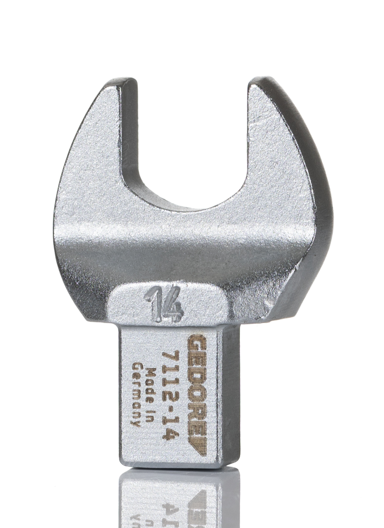 Gedore Open End Spanner Head, 9 x 12 mm Insert, 14 mm, Chrome Finish