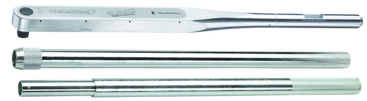 Gedore Torque Wrench, 750 to 2000 Nm, 1 in Drive, Square Drive, 932mm Overall