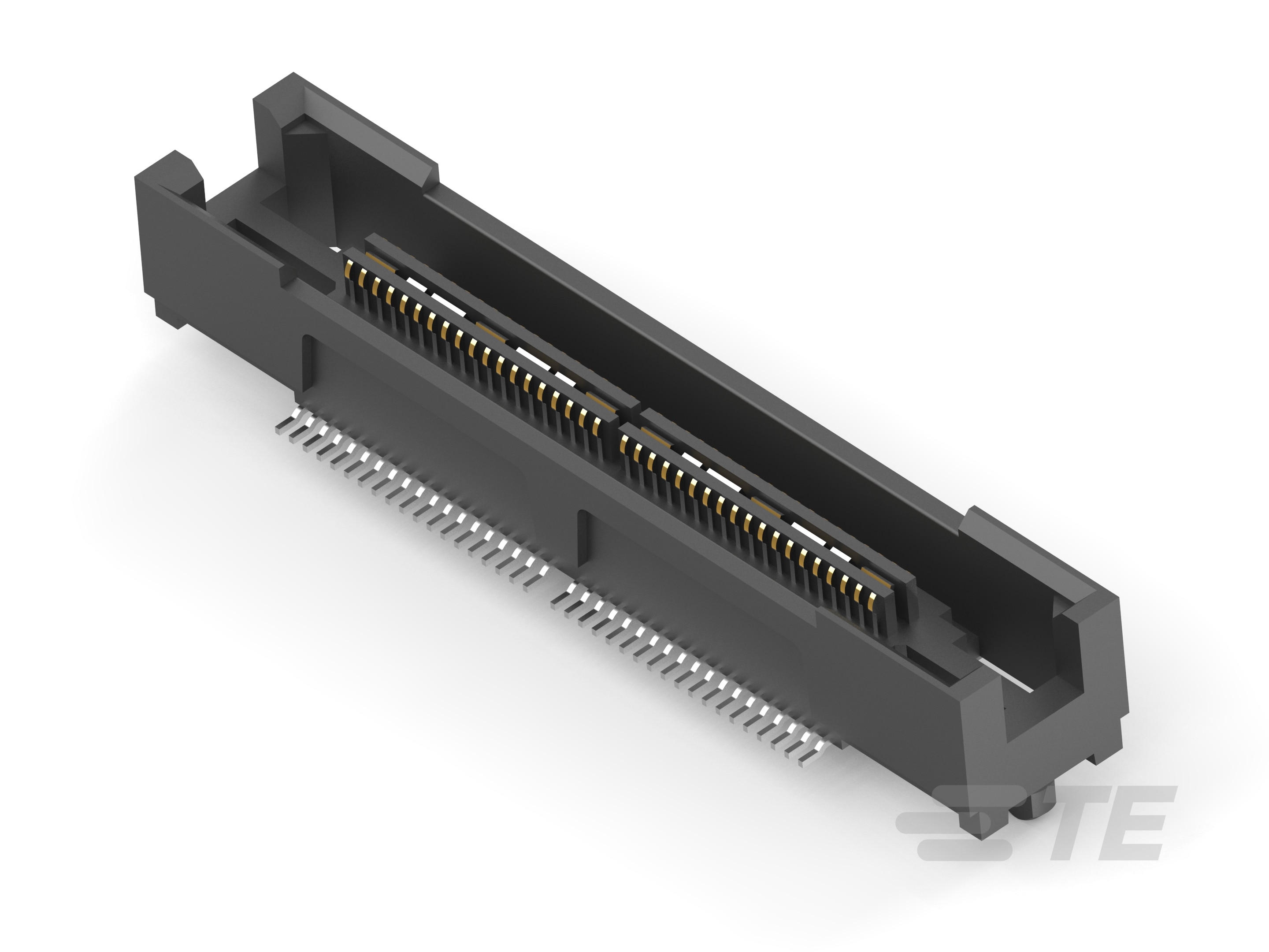 TE Connectivity MICTOR Series Vertical Board Mount PCB Header, 76-Contact, 0.64mm Pitch, Surface Mount Termination