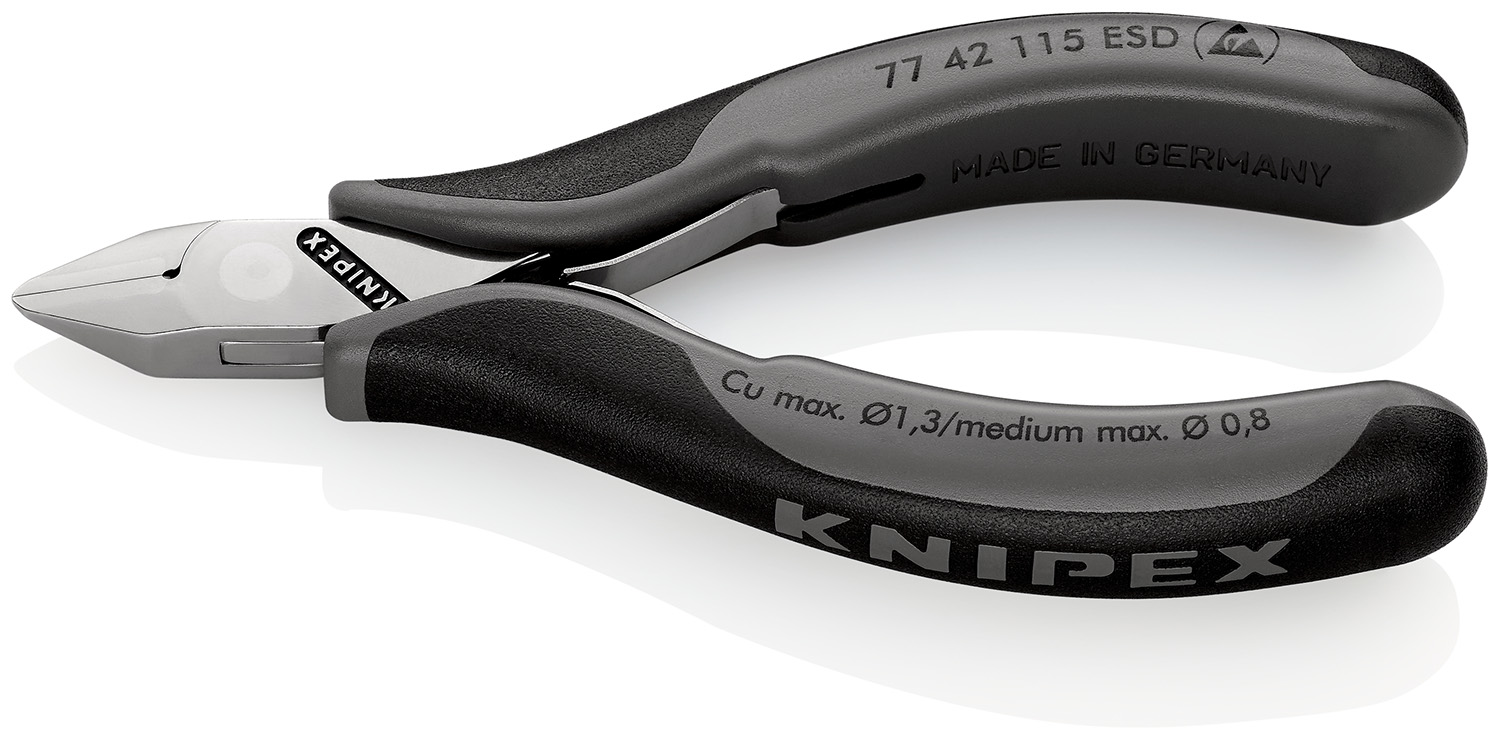 Knipex 77 42 115 ESD Without Bevel ESD Safe Side cutter