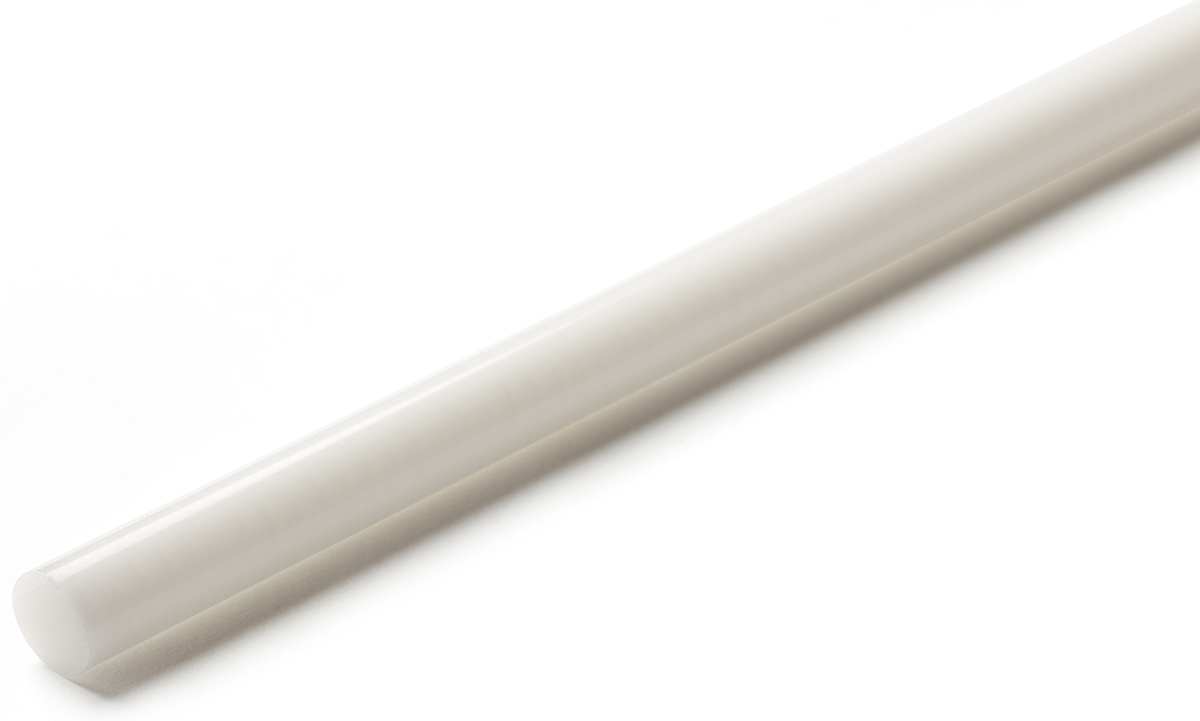 RS PRO White Acetal Rod, 1 m x 12 mm Diameter