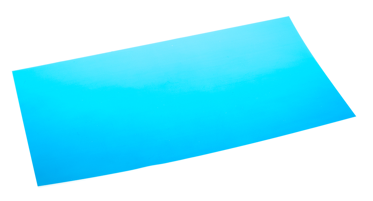 RS PRO Blue Polyester Plastic Shim, 457 mm x 305mm x 0.05 mm