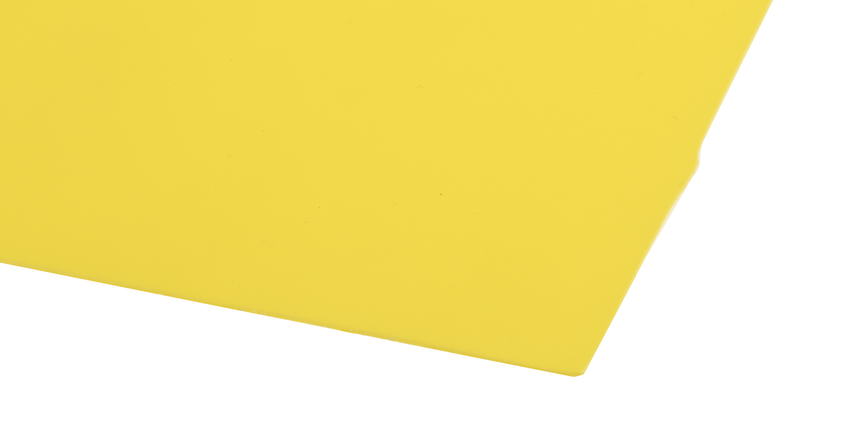 RS PRO Yellow Polypropylene Plastic Shim, 457 mm x 305mm x 0.51 mm