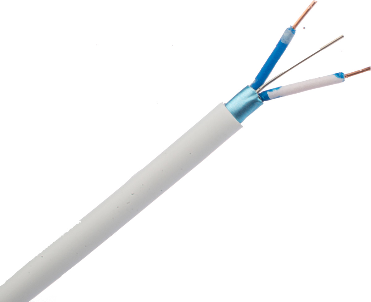 Belden 7703NH Multi-Core Industrial Cable, 2 Cores, 0.33mm² 22 AWG, Screened, 305 m, White Polyethylene Sheath