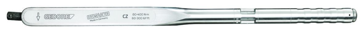 Gedore Torque Wrench, 80 to 400 Nm, 16 mm Drive, 645mm Overall