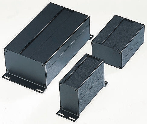 Rose Multitronic TS Series Black Die Cast Aluminium Enclosure, IP40 185 mm, 66 mm, 105 mm