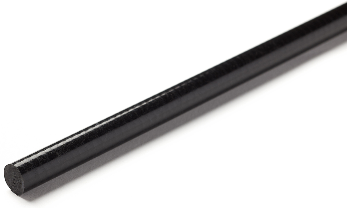 RS PRO Black Glass-Reinforced Plastic Rod, 1 m x 25 mm Diameter