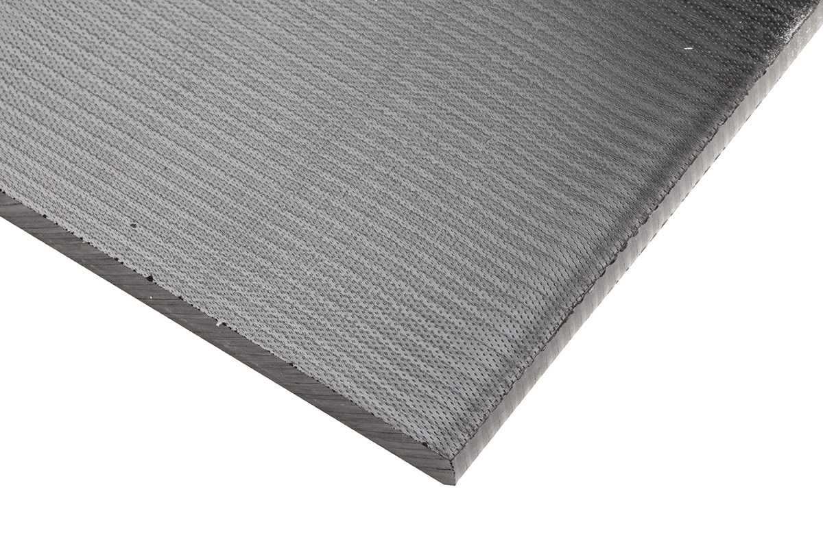 RS PRO Black Glass Reinforced Plastic Plastic Sheet, 500 mm x 305mm x 10 mm, Polyamide 66 GF30
