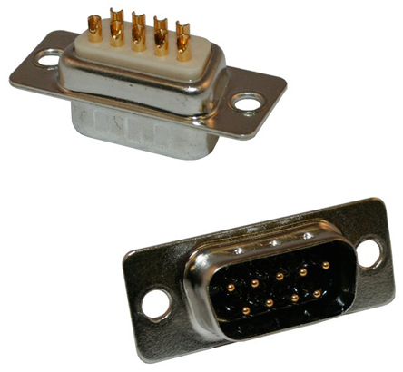 Norcomp 9 Way Straight 2.769 mm Pitch Cable D-Sub Connector Male
