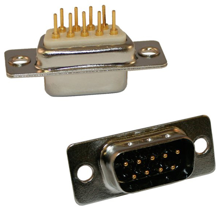 Norcomp 772 9 Way Straight 2.769 mm Pitch Through Hole D-Sub Connector Male