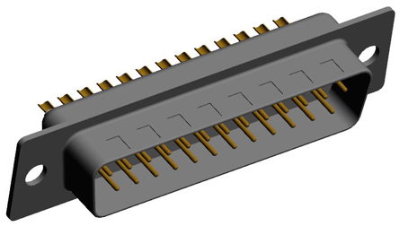 Norcomp 25 Way Straight 2.769 mm Pitch Cable D-Sub Connector Male